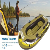 FISHMAN 300 Inflatable Boat Set with Air Pump 3 Person
