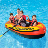 Intex Explorer 300 Inflatable Boat Set with  Air Pump  3 Person 