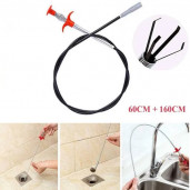 Sink Drain Dredge Pipeline Stick Hook Chain Kitchen Bathroom Hair Cleaning Tool Spring dredging