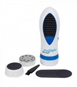 Pedi Spin Gently Removes Calluses & Dry Skin - White
