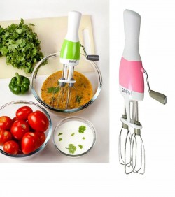 Manual Hand Blender - Pink and White