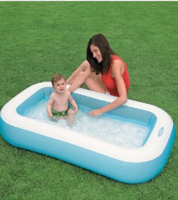 Baby Swimming Pool with Air Pump (With Ball 50 Pcs) For Three or Four Baby - 4508