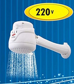 Instant Hot Water Shower Heater and pipe-white