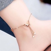 Butterfly Anklet Rose Gold