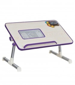 wood shape Laptop Table with Cooling Fan