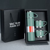 3 in 1 Vacuum Insulated Thermal Flask Set With Cup Set 