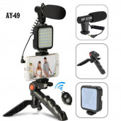 AY-49 remote control Video Kits Microphone LED Fill Light Mini Tripod