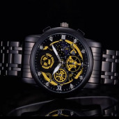Analog Men's Luxury Stainless Steel Watch for Men Black